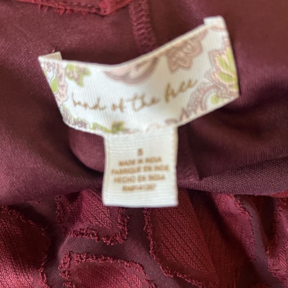 Band of the Free Lila Merlot Red Geometric Midi Slipdress New S - Picture 6 of 8